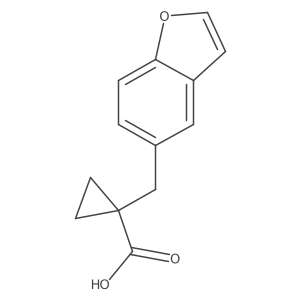 1-[(1-Benzofuran-5-yl)methyl]cyclopropane-1-carboxylic acid结构式