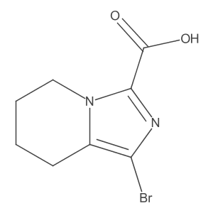 1-bromo-5H,6H,7H,8H-imidazo[1,5-a]pyridine-3-carboxylic acid结构式