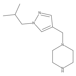 1-{[1-(2-methylpropyl)-1H-pyrazol-4-yl]methyl}piperazine Structure