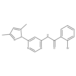 2-bromo-N-(6-(3,5-dimethyl-1H-pyrazol-1-yl)pyrimidin-4-yl)benzamide Structure