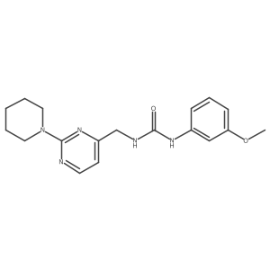 1-(3-Methoxyphenyl)-3-((2-(piperidin-1-yl)pyrimidin-4-yl)methyl)urea Structure