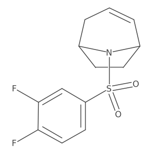 (1R,5S)-8-((3,4-difluorophenyl)sulfonyl)-8-azabicyclo[3.2.1]oct-2-ene结构式