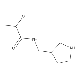 2-hydroxy-N-(pyrrolidin-3-ylmethyl)propanamide结构式