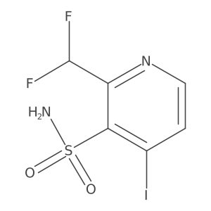 2-(Difluoromethyl)-4-iodopyridine-3-sulfonamide结构式