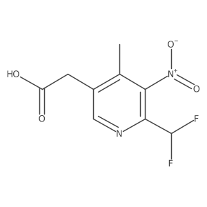 2-(Difluoromethyl)-4-methyl-3-nitropyridine-5-acetic acid结构式