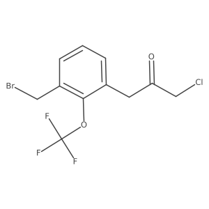2-Propanone, 1-[3-(bromomethyl)-2-(trifluoromethoxy)phenyl]-3-chloro-结构式