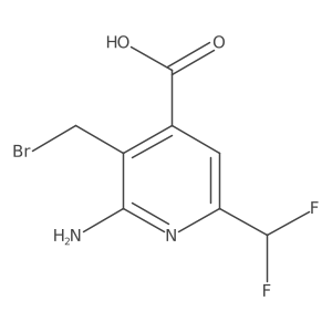 2-Amino-3-(bromomethyl)-6-(difluoromethyl)isonicotinic acid Structure