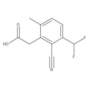 2-(2-Cyano-3-(difluoromethyl)-6-methylphenyl)acetic acid结构式
