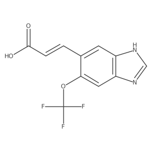 (E)-3-(6-Trifluoromethoxy-1H-benzo[d]imidazol-5-yl)acrylic acid结构式