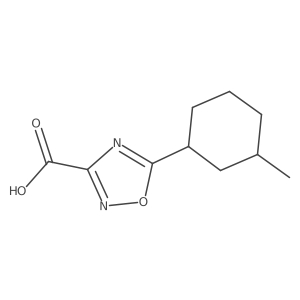 5-(3-Methylcyclohexyl)-1,2,4-oxadiazole-3-carboxylic acid结构式