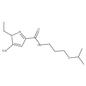 5-amino-1-ethyl-N-(3-isopropoxypropyl)-1H-pyrazole-3-carboxamide结构式