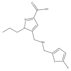5-({[(5-fluorothiophen-2-yl)methyl]amino}methyl)-1-propyl-1H-pyrazole-3-carboxylic acid Structure