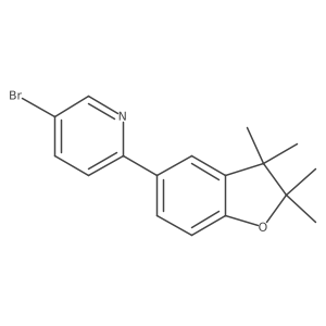 5-Bromo-2-(2,3-dihydro-2,2,3,3-tetramethyl-5-benzofuranyl)pyridine结构式