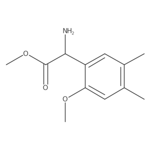 Methyl 2-amino-2-(2-methoxy-4,5-dimethylphenyl)acetate结构式