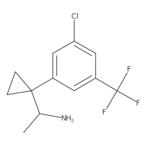 1-{1-[3-Chloro-5-(trifluoromethyl)phenyl]cyclopropyl}ethan-1-amine结构式