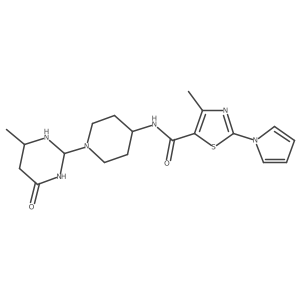 4-methyl-N-[1-(4-methyl-6-oxo-1,3-diazinan-2-yl)piperidin-4-yl]-2-pyrrol-1-yl-1,3-thiazole-5-carboxamide Structure