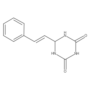 6-[(E)-2-phenylethenyl]-1,3,5-triazinane-2,4-dione结构式