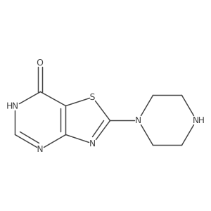 2-(piperazin-1-yl)thiazolo[4,5-d]pyrimidin-7(6H)-one结构式