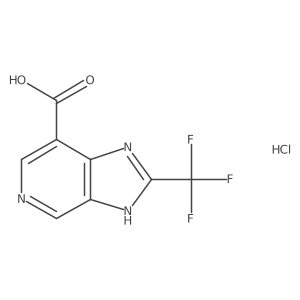 2-(trifluoromethyl)-1H-imidazo[4,5-c]pyridine-7-carboxylic acid hydrochloride结构式