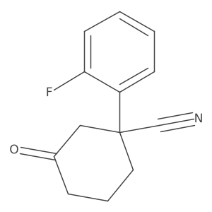 1-(2-Fluorophenyl)-3-oxocyclohexanecarbonitrile结构式