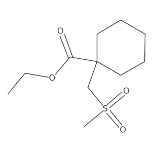 Ethyl 1-((methylsulfonyl)methyl)cyclohexanecarboxylate Structure
