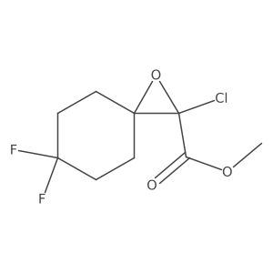 Methyl 2-chloro-6,6-difluoro-1-oxaspiro[2.5]octane-2-carboxylate结构式