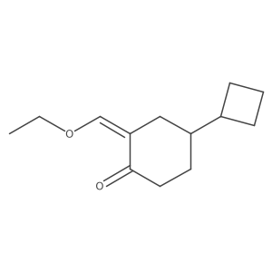 4-Cyclobutyl-2-(ethoxymethylidene)cyclohexan-1-one结构式