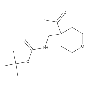 tert-butyl N-[(4-acetyloxan-4-yl)methyl]carbamate Structure