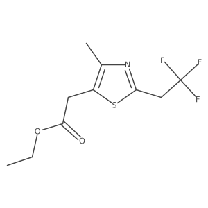 Ethyl 2-[4-methyl-2-(2,2,2-trifluoroethyl)-1,3-thiazol-5-yl]acetate Structure