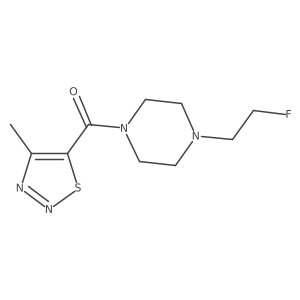 (4-(2-Fluoroethyl)piperazin-1-yl)(4-methyl-1,2,3-thiadiazol-5-yl)methanone结构式