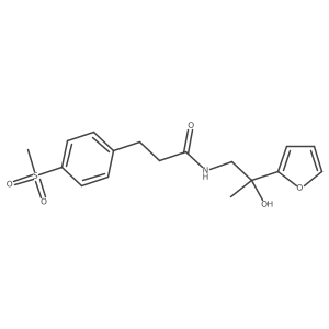 N-(2-(furan-2-yl)-2-hydroxypropyl)-3-(4-(methylsulfonyl)phenyl)propanamide Structure