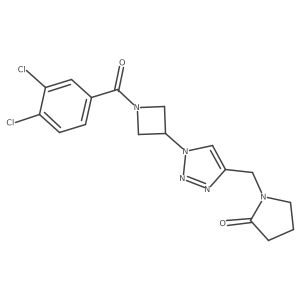 1-((1-(1-(3,4-dichlorobenzoyl)azetidin-3-yl)-1H-1,2,3-triazol-4-yl)methyl)pyrrolidin-2-one Structure