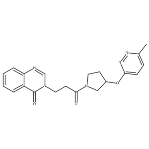 3-(3-(3-((6-methylpyridazin-3-yl)oxy)pyrrolidin-1-yl)-3-oxopropyl)quinazolin-4(3H)-one结构式