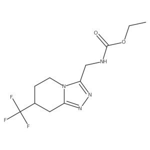 Ethyl ((7-(trifluoromethyl)-5,6,7,8-tetrahydro-[1,2,4]triazolo[4,3-a]pyridin-3-yl)methyl)carbamate Structure