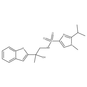 N-(2-(benzo[b]thiophen-2-yl)-2-hydroxypropyl)-2-isopropyl-1-methyl-1H-imidazole-4-sulfonamide Structure