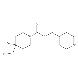 4-Piperidylmethyl 4-fluoro-4-(hydroxymethyl)piperidine-1-carboxylate Structure