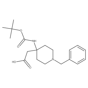 2-(1-Benzyl-4-{[(tert-butoxy)carbonyl]amino}piperidin-4-yl)acetic acid Structure