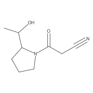 3-(2-(1-Hydroxyethyl)pyrrolidin-1-yl)-3-oxopropanenitrile结构式