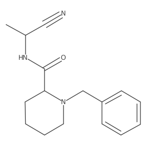 1-benzyl-N-(1-cyanoethyl)piperidine-2-carboxamide结构式