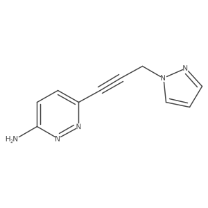 6-[3-(1H-pyrazol-1-yl)prop-1-yn-1-yl]pyridazin-3-amine Structure
