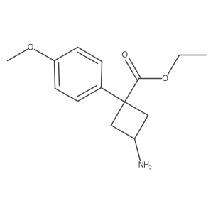 Ethyl 3-amino-1-(4-methoxyphenyl)cyclobutane-1-carboxylate Structure