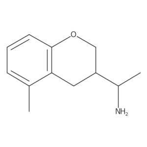 (1R)-1-(5-methyl-3,4-dihydro-2H-1-benzopyran-3-yl)ethan-1-amine结构式