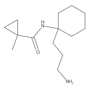N-[1-(3-aminopropyl)cyclohexyl]-1-methylcyclopropane-1-carboxamide结构式