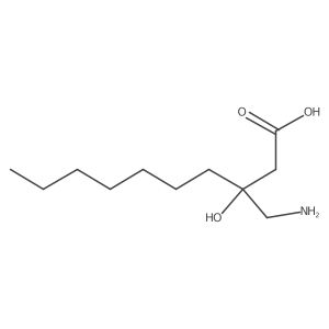 3-(Aminomethyl)-3-hydroxydecanoic acid结构式