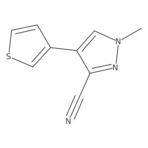 1-methyl-4-(thiophen-3-yl)-1H-pyrazole-3-carbonitrile Structure