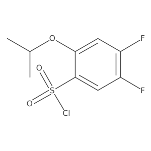 4,5-Difluoro-2-(propan-2-yloxy)benzene-1-sulfonyl chloride结构式