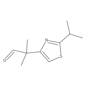 2-Methyl-2-[2-(propan-2-yl)-1,3-thiazol-4-yl]propanal Structure