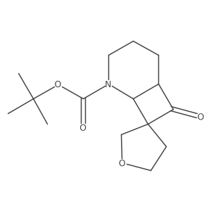 Tert-butyl 8-oxo-5-azaspiro[bicyclo[4.2.0]octane-7,3'-oxolane]-5-carboxylate结构式