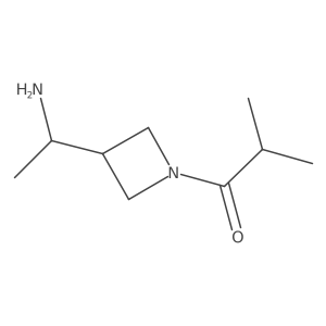 1-[3-(1-Aminoethyl)azetidin-1-yl]-2-methylpropan-1-one Structure