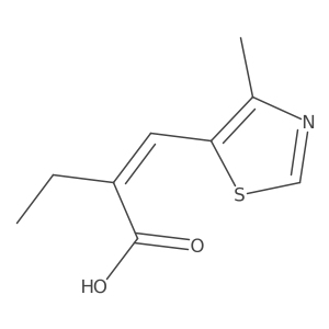 (2E)-2-[(4-methyl-1,3-thiazol-5-yl)methylidene]butanoic acid结构式